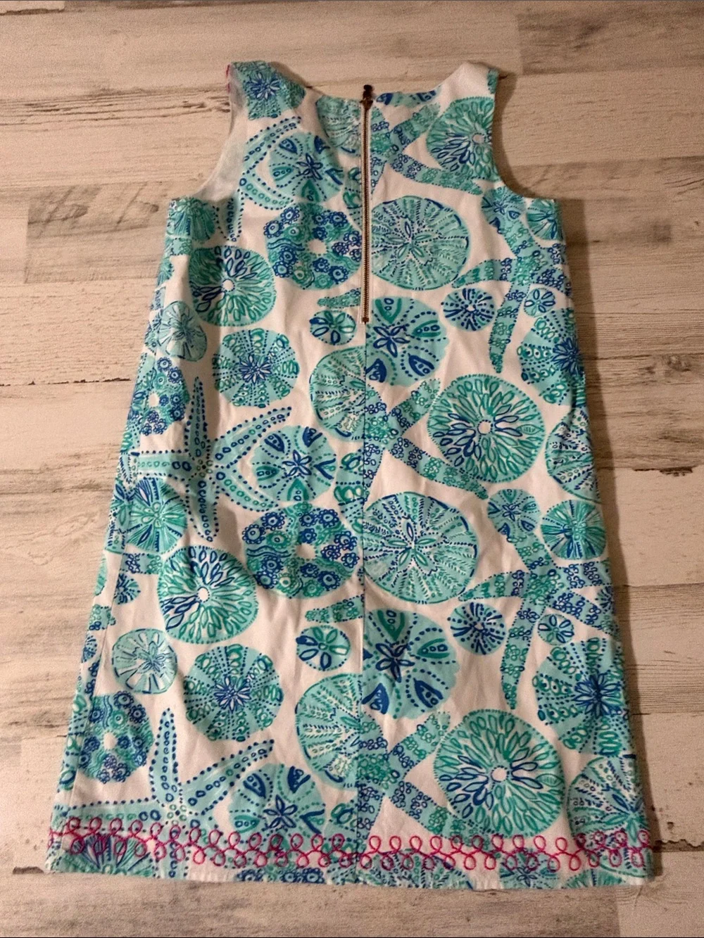Lilly Pulitzer for Target White Dress with Teal, Turquoise & Pink Embroidery - Picture 5 of 10